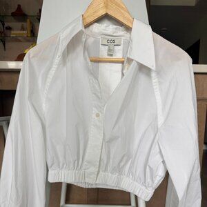 COS Cropped Blouse with Cinched Waist – Size US 6